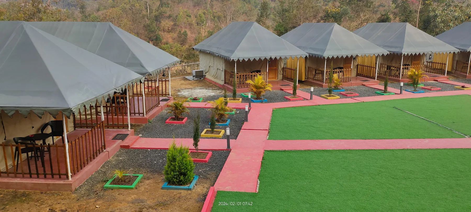Resort lawn and cottages