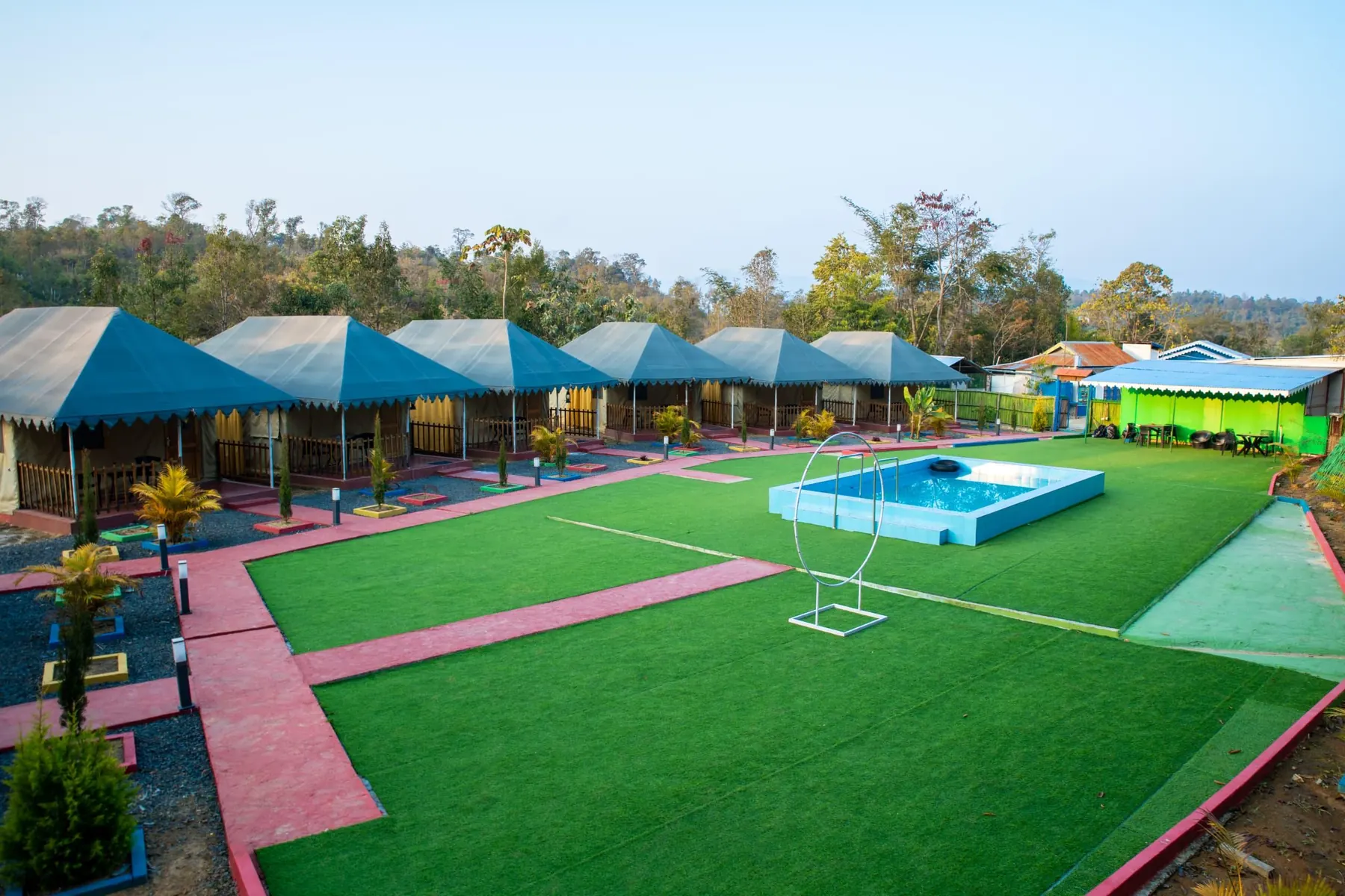 Grounds and pool