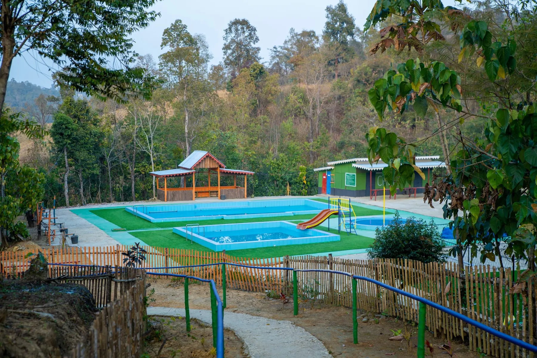 Pool viewed from the grounds